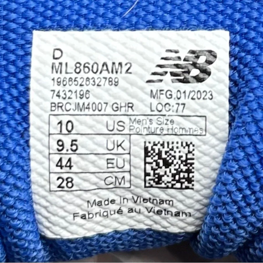 Aime Leon Dore x New Balance 860v2 Mens 10 Blue White Running Shoes**New/Box**